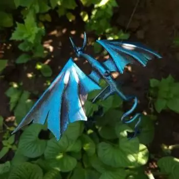 Металлический колокольчик с изображением летящего дракона и тремя трубками, успокаивающая садовая мелодия коричневый