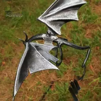 Металлический колокольчик с изображением летящего дракона с 3 трубками, натуральная успокаивающая мелодия для сада, патио, уличного винтажного подвесного колокольчика с драконом, украшение коричневый