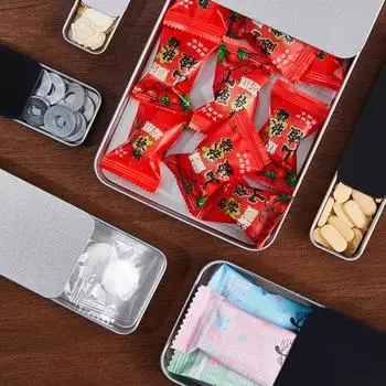 Металлический контейнер для хранения Yousheng 1/3 шт., гладкий край без заусенцев, компактный дизайн, портативный многоцелевой, прямоугольный, пустой, мини-металлический контейнер для жестяной коробки