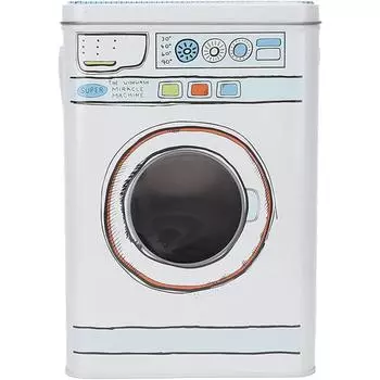 Металлический контейнер для стирального порошка, контейнер для стирального порошка в форме стиральной машины, идеально подходящий для хранения капсул с таблетками моющего средства