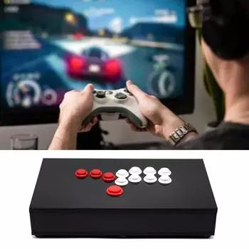 Металлический корпус аркадного джойстика Fight Stick контроллер для ПК игровые аксессуары игровая ручка подарок для друга геймпад черный
