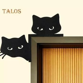 Металлический кошачий глаз, украшение на дверь, милый кошачий глаз, декоративный знак на углу, винтажный устойчивый к ржавчине дверной глазурь, украшение для украшения дома F