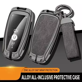 Металлический кожаный чехол для автомобильного ключа протектор для Ford Raptor F150 Explorer Mustang Fusion Escape F250 F350 F450 RAPTOR автозапчасти