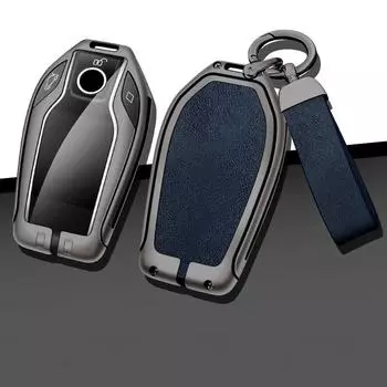 Металлический кожаный чехол для автомобильного ключа для BMW G05 X5 G30 G12 G11 G32 G31 5 7 серии I8 I12 I15 G01 X3 G02 G07 Smart Accessories LED Display