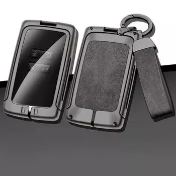 Металлический кожаный чехол для автомобильного ключа для Renault Koleos Kadjar Captur Megane Clio Scenic Talisman для Bacia Sandero Автомобильные аксессуары