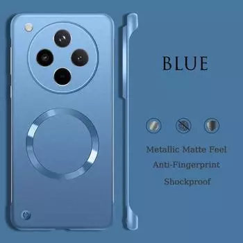 Металлический краска безрамочный жесткий ПК чехол для Find X8 Pro X 8 X7 Ultra Magnetic для Magsafe Camera Protect Cover для Oppo FindX8pro X8 Pro for Find X7 чёрный