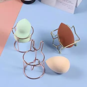 Металлический кронштейн, полка для пуховки, подставка для макияжа, многофункциональная подставка для яиц, стойка для пуховки макияжа, стойка для демонстрации rose gold-hexagon