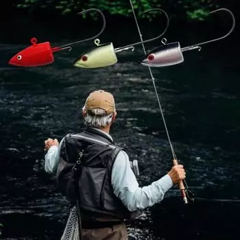 Металлический крючок 14 г/5,1 см, прочный, проникающий, 3 цвета, универсальный красный