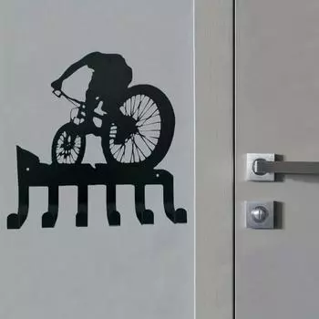 Металлический крючок для лыж, настенное украшение, крючок для пальто, стильный домашний, гостиная, спальня, подвесной, элегантный, железный, художественный силуэт светло-серый