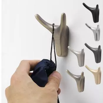 Металлический крючок для одежды Horn, дверь для одежды, дверь шкафа, настенный крючок для настенного монтажа One Size чёрный