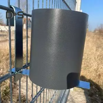 Металлический крючок для ограждения, роликовая полоса для ограждения, многоразовый крючок с цилиндрическим роликом для установки ленты конфиденциальности на ограждении серебряный