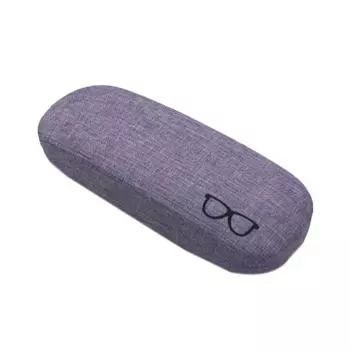 Металлический льняной твердый корпус, портативный футляр для очков, сумка-органайзер, защитная коробка ручной работы 07