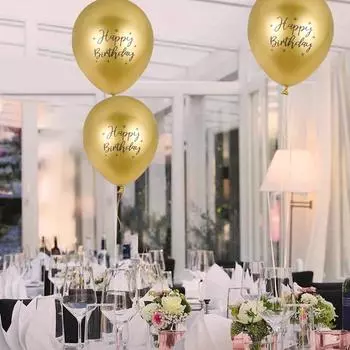 Металлический латексный шар хромированный букет 12 гелиевый день рождения товары для вечеринки в честь рождения ребенка латексный шар с днем рождения латексный шар Other золотистый