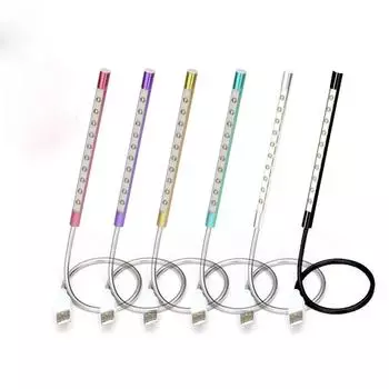 Металлический материал USB светодиодная лампа 10 светодиодов гибкая лампа для чтения книг для ноутбука, ноутбука, компьютера, 6 цветов чёрный