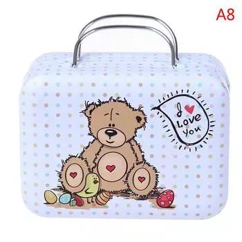 Металлический мини-чемодан, кукла, мини-игрушки, багажник, украшение кукольного домика