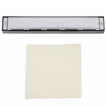 Металлический мини орган, губная гармошка серебряный