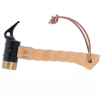 Металлический молоток Deerest с медной головкой и деревянной ручкой, железный корпус, забивной крючок, инструмент для снятия и установки брезента для палаток, походное снаряжение