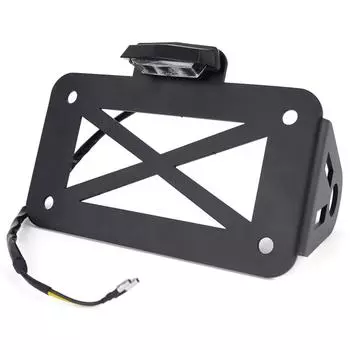 Металлический мотоцикл в стиле ретро, боковой держатель номерного знака, задний фонарь, кронштейн, модифицированные детали чёрный