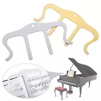 Металлический музыкальный песенник с зажимом для страниц золотой