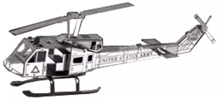 Металлический нано-пазл Huey Helicopter TMN-09