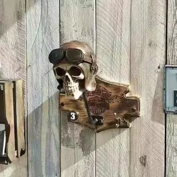 Металлический настенный держатель для шлема Rust Design, устойчивый держатель для шлема Skull Head Anti Holder для дома C
