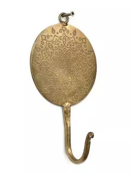 Металлический настенный крючок со сплошной гравировкой, Латунь, Iron Hanger Hook, John Molly Decor&Gifts