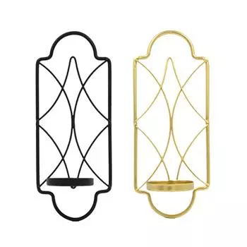 Металлический настенный подсвечник бра 3,5x8,6 дюйма подсвечник держатель для чайной свечи для домашнего крыльца декор стильный чёрный