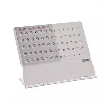 Металлический настольный календарь, мини-серебряный алюминиевый вечный календарь Регулируемый годовой календарь на 100 лет Постоянный календарь для домашнего офиса
