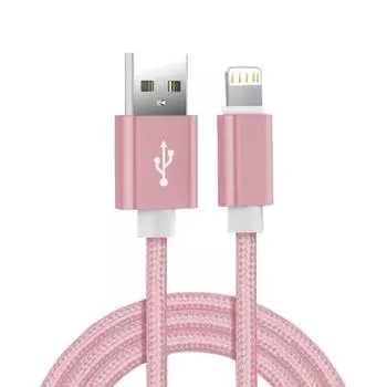 Металлический нейлоновый оплетенный USB-кабель для зарядки iPhone 14 8 7 6S Plus X XR XS 11 12 13 Pro Max iPad 9 Кабель для быстрой зарядки и передачи данных 1 м 2 м 3 м 0.25m чёрный