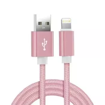 Металлический нейлоновый оплетенный USB-кабель для зарядки iPhone 14 8 7 6S Plus X XR XS 11 12 13 Pro Max iPad 9 Кабель для быстрой зарядки и передачи данных 1 м 2 м 3 м 0.25 M чёрный