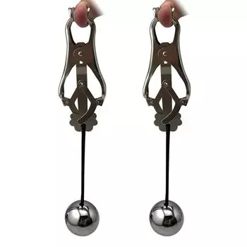 Металлический нержавеющий стальной зажим для сосков, коррекция упражнений, молочный зажим, флиртующий секс для пар, сексуальный секс-продукт для взрослых Small Size