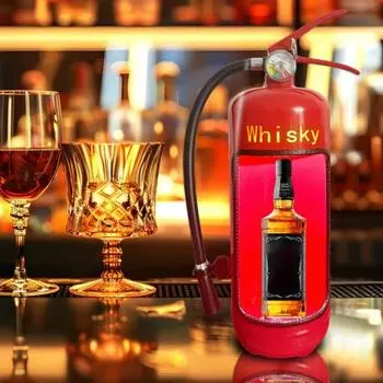 Металлический огнетушитель Мини-бар Винный шкаф Скрытая система хранения спиртных напитков Портативный держатель для бутылок для дома