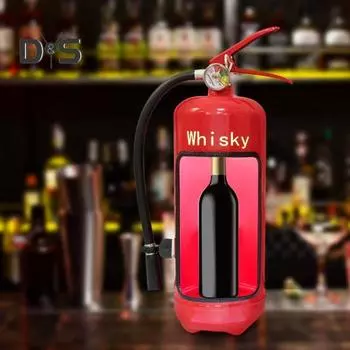 Металлический огнетушитель, мини-бар, винный шкаф, скрытая система хранения спиртных напитков, переносной держатель для бутылок для домашнего офиса, уникальный дизайн, креативный барный шкаф C