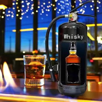 Металлический огнетушитель, мини-бар, винный шкаф, скрытая система хранения спиртных напитков, переносной держатель для бутылок для домашнего офиса, уникальный дизайн, креативный барный шкаф C