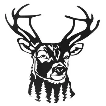 Металлический олень настенное искусство деревенский железный прочный олень настенный декор для спальни гостиной офиса