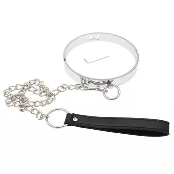 Металлический ошейник в форме буквы М с веревкой Мужская и женская страсть Обучение Альтернативные секс-инструменты Секс-игрушки Игрушки для взрослых Ladies M Word Magnetic Ne