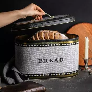 Металлический овальный поднос для хлеба, корзина для хлеба, коробка для хлеба