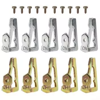 Металлический переключатель, серебро, 10 шт. 1A219 1A573, прост в установке