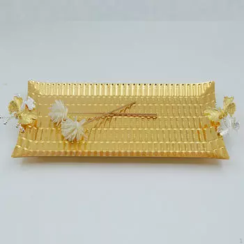 Металлический поднос для фруктов, торта, десерта, ювелирных изделий, хранения еды для стола, столешницы, бара S