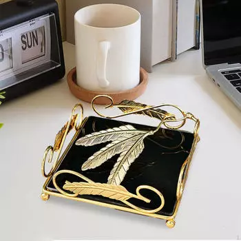 Металлический поднос для конфет, многоцелевая золотая полированная тарелка для домашнего дня рождения