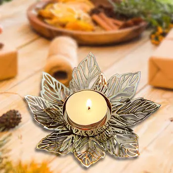 Металлический подсвечник для чайных свечей, декоративная подставка для дома Flower
