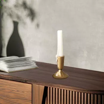 Металлический подсвечник, подставка для палочки, элегантный винтажный железный столик, центральный элемент 7.2x9cm