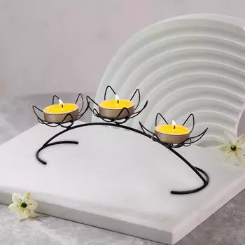 Металлический подсвечник, подставка для свечи, канделябр, черная подставка для канделябра, центральный элемент стола