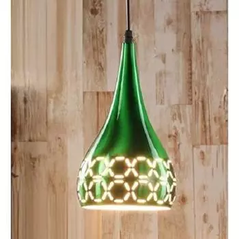 Металлический подвесной светильник, 6 маленький, зеленый