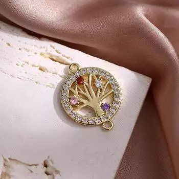 Металлический полый кулон Diy Life Tree инкрустированный опаловый кулон Женское ожерелье Аксессуары Материал