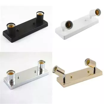 Металлический потолочный светильник или настенный светильник с регулируемым цоколем E27 для винтовой лампочки, черный, белый, серебряный, золотой патрон для лампочки