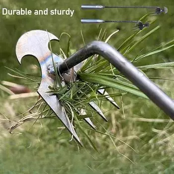 Металлический прополочник с 4-мя лапами, эргономичный ручной прополочник, ручной инструмент для ухода за газоном, прочный инструмент для прополки из марганцевой стали