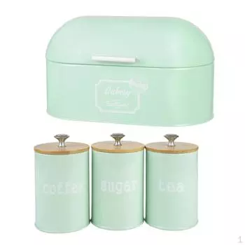 Металлический ящик для хранения хлеба — компактный, очень большой винтажный контейнер на столешнице для кухни