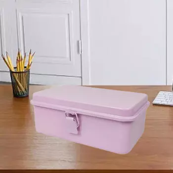 Металлический ящик для хранения предметов искусства и рукоделия синий