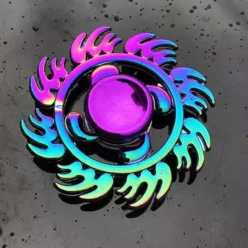 Металлический радужный спиннер, цветной ручной спиннер, игрушка для снятия беспокойства, для спиннеров, фокусировка, снятие стресса, СДВГ, спиннер для пальцев 6cm